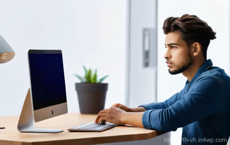 다크패턴 연구의 발전 방향 - **Prompt:** A young adult, dressed in modern, comfortable clothing, sits at a clean, well-lit desk, ...